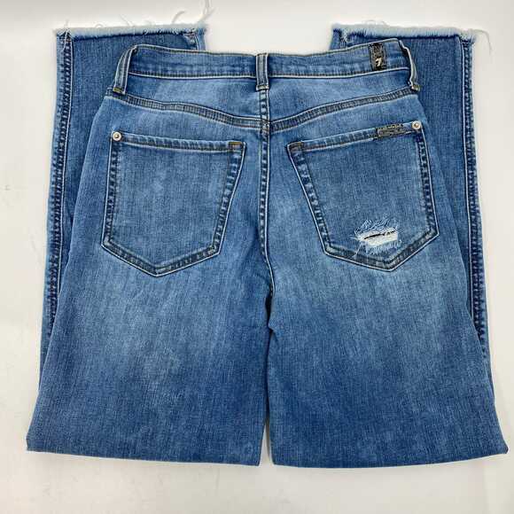 7 For All Mankind Light Wash Distressed Jeans | Women’s Size 25 Regular - Picture 8 of 8